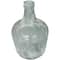 17" Frosted Spanish Bottle Recycled Glass Vase